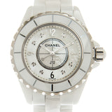 Chanel J12 Diamonds Quartz Ceramic White Dial White Steel Strap Watch for Women - J12 H2422