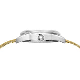 Guess Whisper Silver Dial Gold Mesh Bracelet Watch for Women - W1084L2