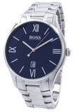 Hugo Boss Governer Blue Dial Silver Steel Strap Watch for Men - 1513487