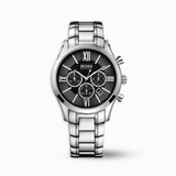 Hugo Boss Ambassador Chronograph Black Dial Silver Steel Strap Watch For Men - HB1513196