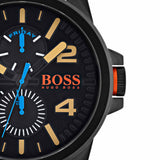 Hugo Boss Orange Detroit Analog Black Dial Black Silicone Strap Watch For Men - 1550011