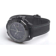 Tag Heuer Aquaracer Automatic Chronograph Special Edition Titanium Grey Dial Black Leather Strap Watch for Men - CAY218B.FC6370