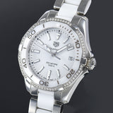 Jam Tangan Wanita Tag Heuer Aquaracer Diamonds White Dial Two Tone Steel Strap - WAY131H.BA0914