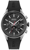 Hugo Boss Distinct Black Dial Black Rubber Strap Watch for Men - 1513855