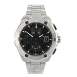 Tag Heuer Aquaracer Automatic Chronograph Black Dial Silver Steel Strap Watch for Men - CAY2110.BA0927