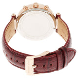 Michael Kors Sawyer Maroon Dial Maroon Leather Strap Watch for Women - MK2426