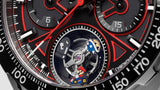 Tag Heuer Formula 1 Mario Kart Chronograph Tourbillion Black Dial Black Leather Strap Watch for Men - CAZ5080.FC6517