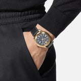 Versace Greca Time Quartz Black Dial Brown Leather Strap Watch For Men - VE3K00222