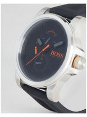 Hugo Boss Detroit Sport Quartz Black Dial Black Rubber Strap Watch for Men - 1550006
