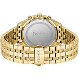 Hugo Boss Associate Chronograph Blue Dial Gold Steel Strap Watch for Men - 1513841