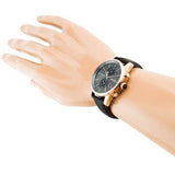 Hugo Boss Jet Grey Dial Brown Leather Strap Watch for Men - 1513281