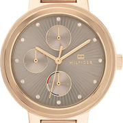 Tommy Hilfiger Joy Chronograph Gold Dial Gold Steel Strap Watch For Women - 1782533