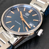 Tag Heuer Carrera Quartz Blue Dial Silver Steel Strap Watch for Women - WAR1112.BA0601