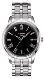 Tissot T Classic Dream Black Dial Silver Steel Strap Watch for Men - T033.410.11.053.01