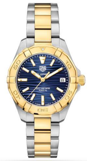 Tag Heuer Aquaracer 32mm Blue Dial Two Tone Steel Strap Watch for Women - WBD1325.BB0320