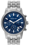 Michael Kors Hutton Chronograph Blue Dial Blue Steel Strap Watch For Men - MK8952