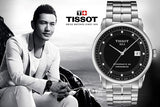 Jam Tangan Pria Tissot T Classic Luxury Powermatic 80 Dial Hitam Tali Baja Perak - T086.408.11.056.00