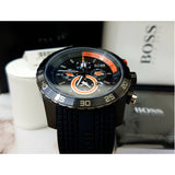 Hugo Boss Motorsport Special Edition Black Dial Black Rubber Strap Watch For Men - HB1512662