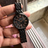 Fossil Jacqueline Black Dial Black Mesh Bracelet Watch for Women - ES3614