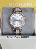 Michael Kors Sophie Chronograph Silver Dial Two Tone Steel Strap Watch For Women - MK3880