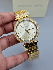 Michael Kors Darci Silver Dial Two Tone Steel Strap Watch for Women - MK3215