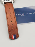 Tommy Hilfiger Trent Quartz Blue Dial Brown Leather Strap Watch for Men - 1791066