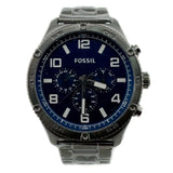 Fossil Brox Multifunction Blue Dial Grey Steel Strap Watch for Men - BQ2798