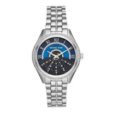 Michael Kors Lauryn Blue Dial Silver Steel Strap Watch for Women - MK3720