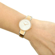 Calvin Klein Seduce Silver Dial Two Tone Steel Strap Watch for Women - K4E2N61Y