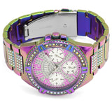 Guess Lady Frontier Diamonds Silver Dial Multicolor Steel Strap Watch for Women - GW0044L1