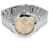 Hugo Boss Premiere Chronorgaph Rose Gold Dial Silver Steel Strap Watch for Women - 1502444