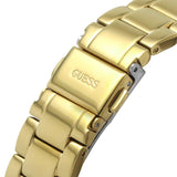 Guess Luna Diamonds Black Dial Gold Steel Strap Watch for Women - GW0307L2