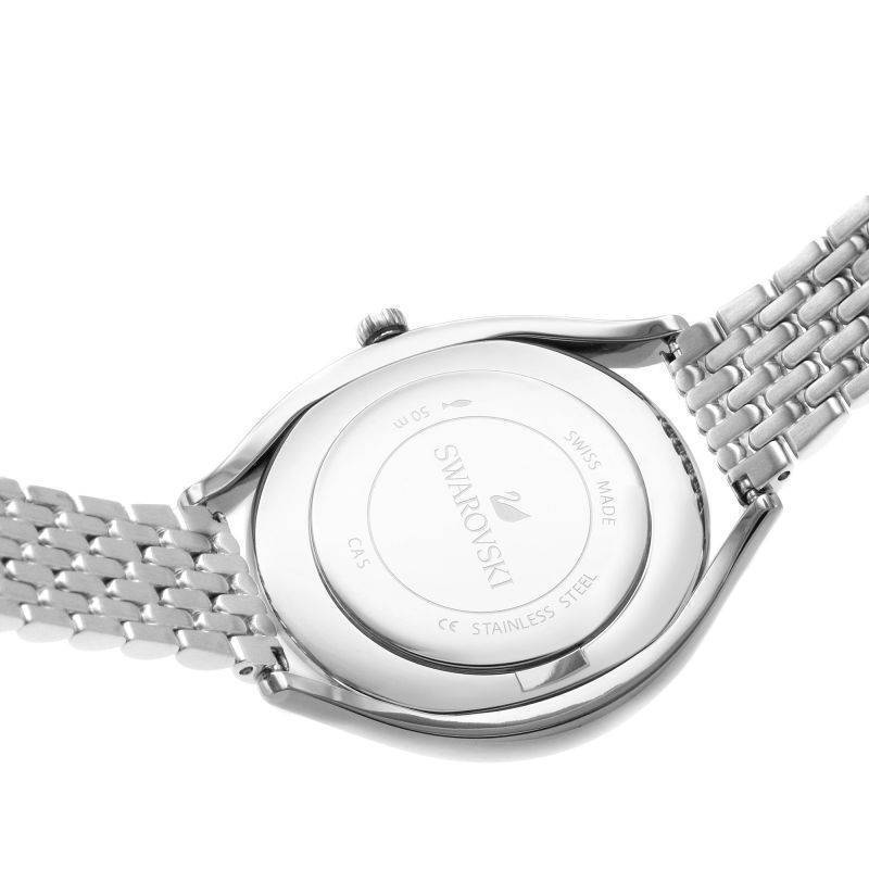 Swarovski Crystalline Aura Silver Dial Silver Steel Strap Watch