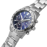 Guess Altitude Chronograph Blue Dial Silver Steel Strap Watch for Men - GW0329G1