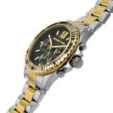 Michael Kors Everest Chronograph Black Dial Two Tone Steel Strap Watch For Women - MK7209