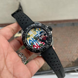 Tag Heuer Formula 1 Alec Monopoly Edisi Khusus Jam Tangan Tali Karet Hitam untuk Pria - WAZ1119.FT8023