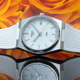 Tissot PRX 40 Quartz White Dial White Leather Strap Watch For Men -  T137.410.17.011.00