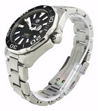 Tag Heuer Aquaracer Caliber 5 Black Dial Silver Steel Strap Watch for Men - WAY201A .BA0927