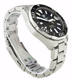 Tag Heuer Aquaracer Caliber 5 Black Dial Silver Steel Strap Watch for Men - WAY201A .BA0927