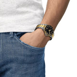 Tissot Seastar 1000 Black Dial Two Tone Steel Strap Watch for Women - T120.210.22.051.00
