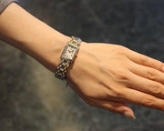 Longines Dolcevita 18K Gold Silver Dial Two Tone Steel Strap Watch for Women - L5.258.5.71.7