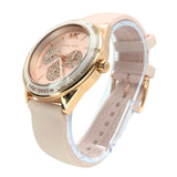 Michael Kors Quartz Pink Dial Pink Silicone Strap Watch For Women - MK6946