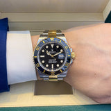 Rolex Submariner Date 41 Oyster Black Dial Two Tone Oystersteel & Yellow Gold Strap Watch for Men - M126613LN-0002