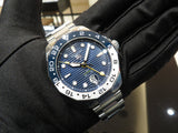 Tag Heuer Aquaracer Professional 300 GMT Automatic Blue Dial Silver Steel Strap Watch for Men - WBP2010.BA0632