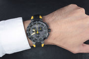 Tissot T Bike Cycling Tour de France Black Dial Two Tone Rubber Strap Watch For Men - T111.417.37.441.00