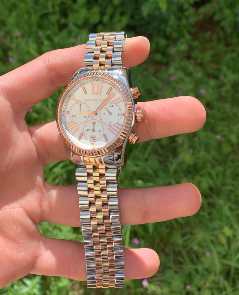 Michael kors mk5735 lexington discount bracelet watch in mixed metal