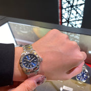 Tag Heuer Aquaracer Blue Dial Silver Steel Strap Watch for Women - WBD1412.BA0741