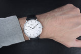 Tissot T Classic Everytime Jam Tangan Tali Kulit Hitam Dial Putih Besar Untuk Pria - T109.610.16.031.00