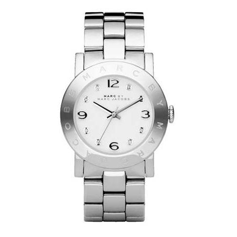 MARC JACOBS Stainless Steel AMY Quartz White Dial Ladies Water Resistant Analog Marc Jacobs Amy White Dial Silver Steel Strap Watch for Women main image 4