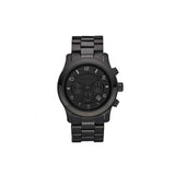 Michael Kors Runway Chronograph Black Dial Black Steel Strap Watch for Men - MK8157